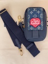 Flap Double Phone Pouch Denim