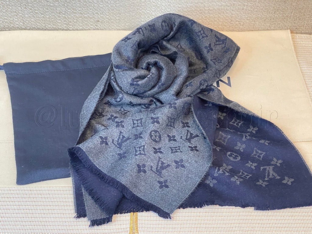 An- und Verkauf arif-s - Louis Vuitton schwarz glänzend Monogramm Schal  M75123