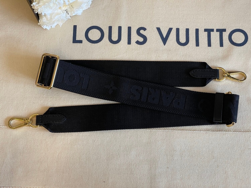 Louis Vuitton Wallet On Strap Bubblegram Black in Calfskin Leather