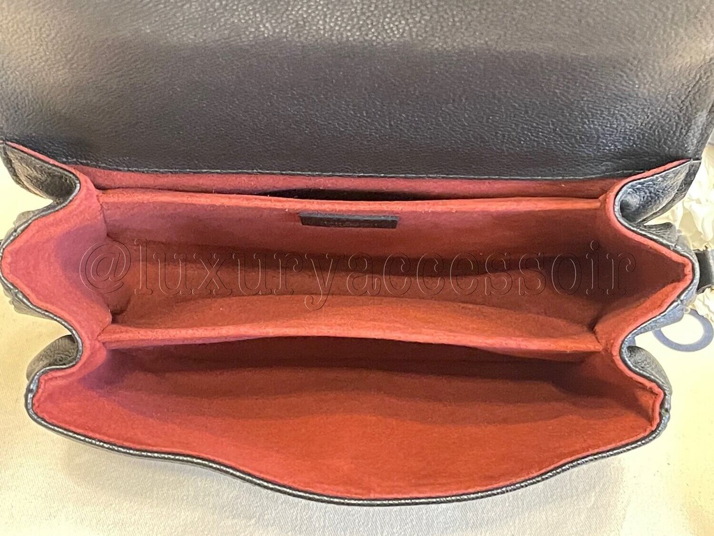 100% Original Louis Vuitton Pochette Metis Empreinte Scarlet