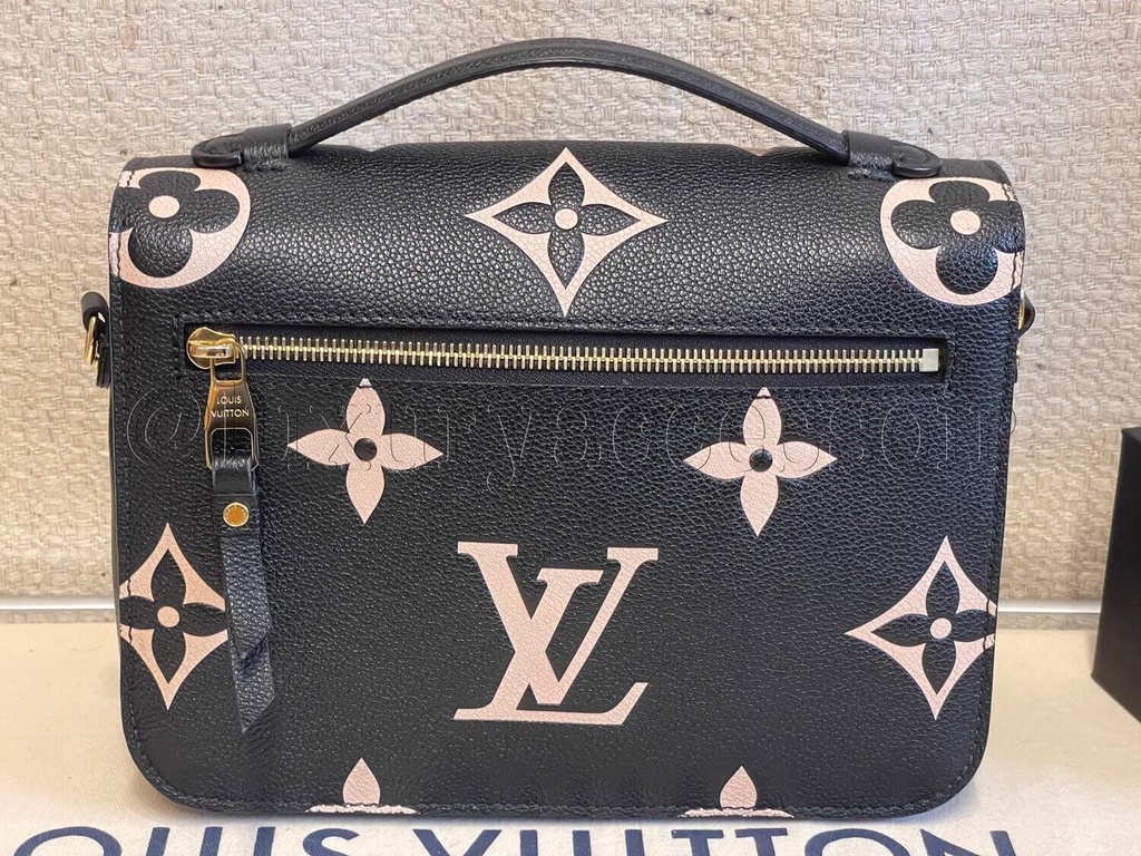 100% Original Louis Vuitton Pochette Metis Empreinte Scarlet