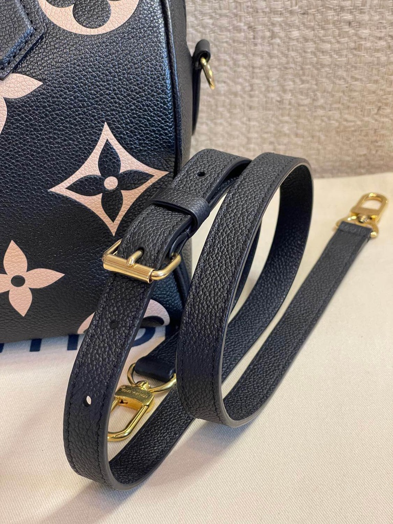 100% Original Louis Vuitton Speedy 25 Bandouliere bicolor M58947