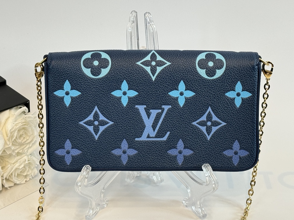 Pochette Felicie Empreinte BTP blau