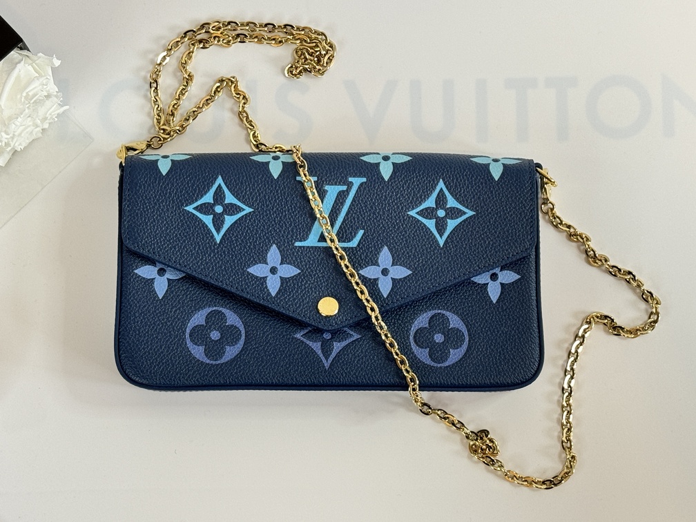 Pochette Felicie Empreinte BTP blau