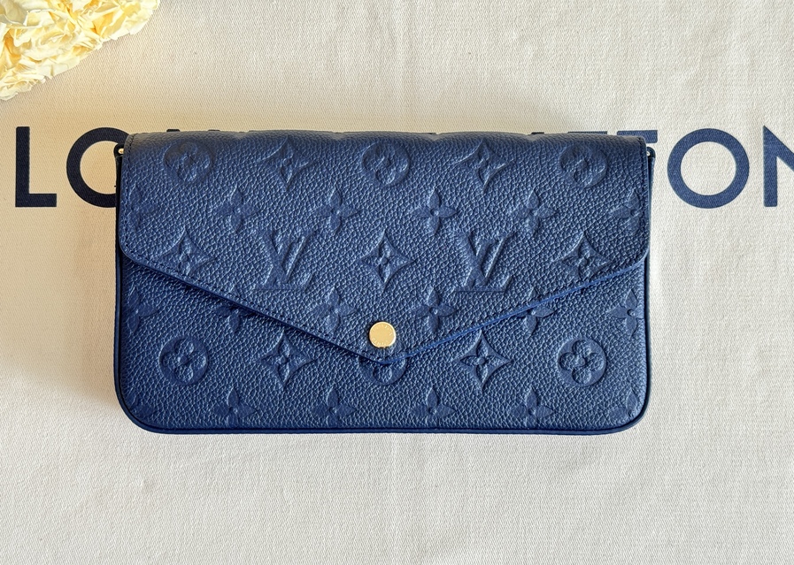 Felicie Pochette Empreinte Navy