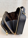 Utility Crossbody Leder schwarz