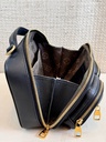 Utility Crossbody Leder schwarz