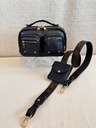 Utility Crossbody Leder schwarz