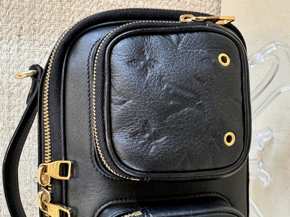 Utility Crossbody Leder schwarz