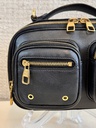 Utility Crossbody Leder schwarz