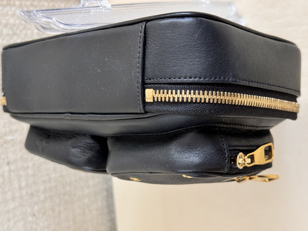 Utility Crossbody Leder schwarz