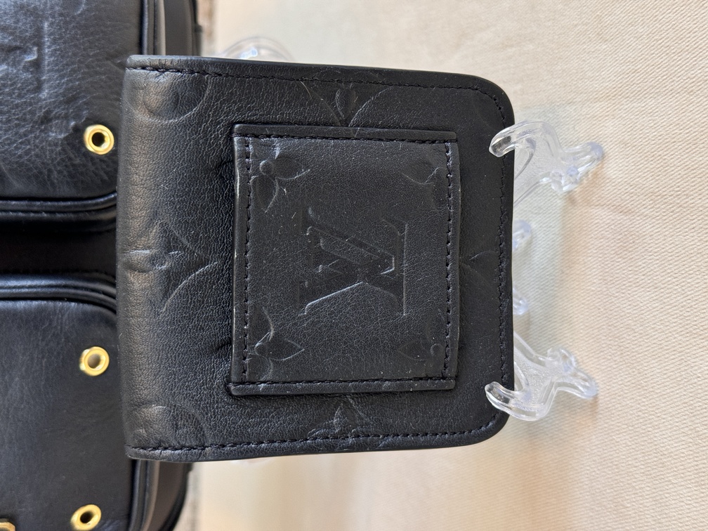 Utility Crossbody Leder schwarz