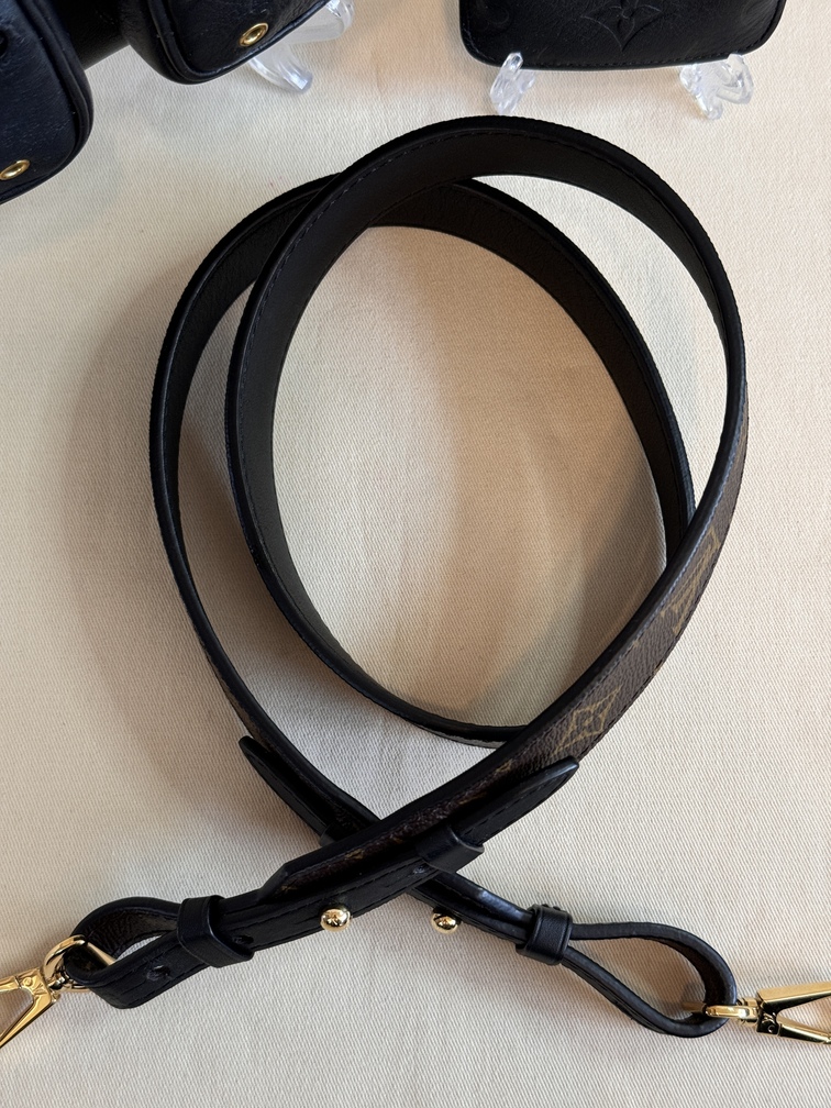 Utility Crossbody Leder schwarz