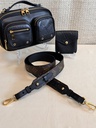 Utility Crossbody Leder schwarz