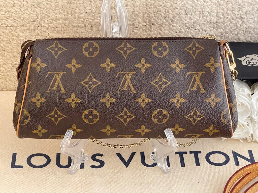 100% Original Louis Vuitton EVA clutch Monogram Preloved Designer