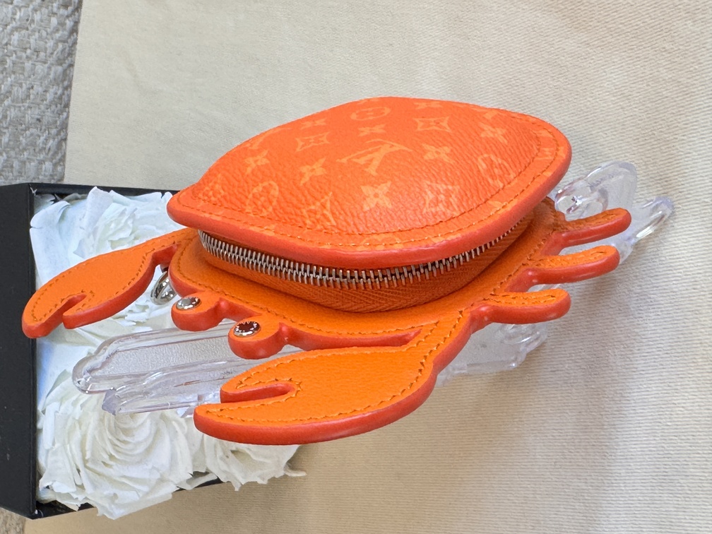 Taschenschmuck bagcharm Krabbe orange
