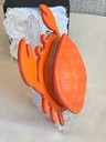 Taschenschmuck bagcharm Krabbe orange
