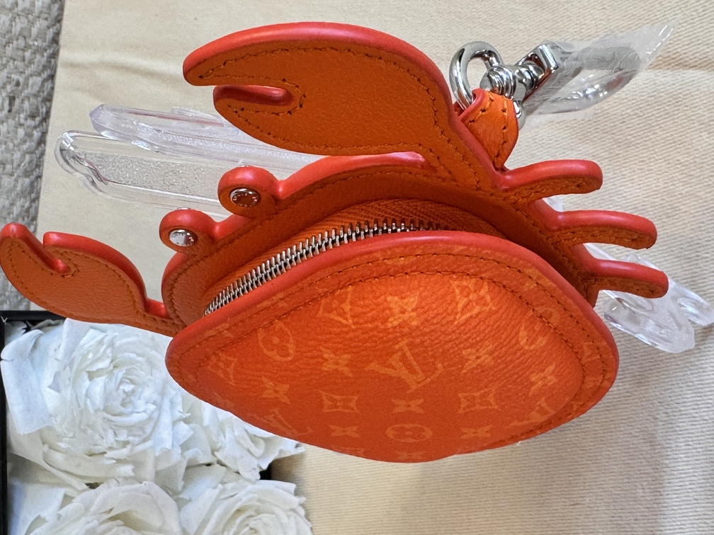 Taschenschmuck bagcharm Krabbe orange