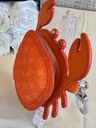 Taschenschmuck bagcharm Krabbe orange