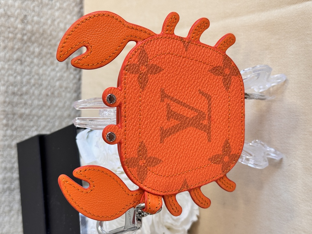 Taschenschmuck bagcharm Krabbe orange