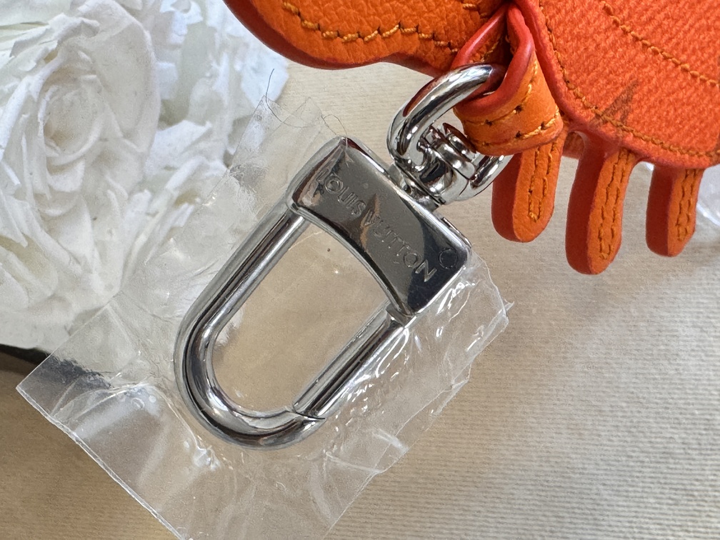 Taschenschmuck bagcharm Krabbe orange
