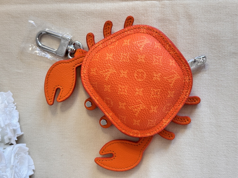 Taschenschmuck bagcharm Krabbe orange