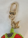 Taschenschmuck Erdbeere Crochet