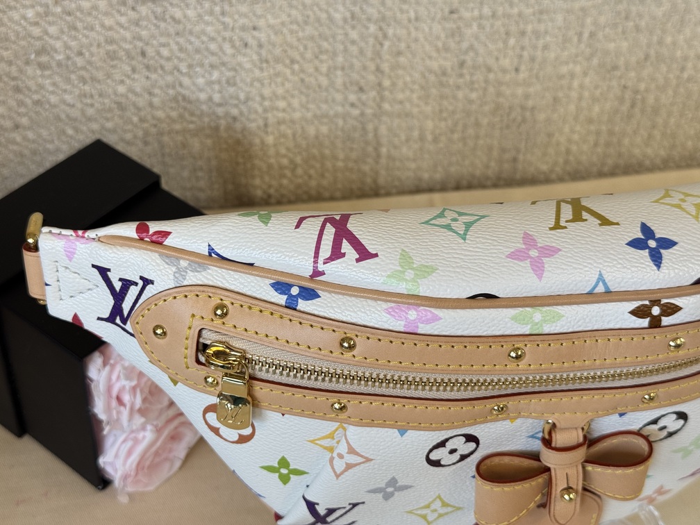 High Rise Bumbag Multicolor weiss