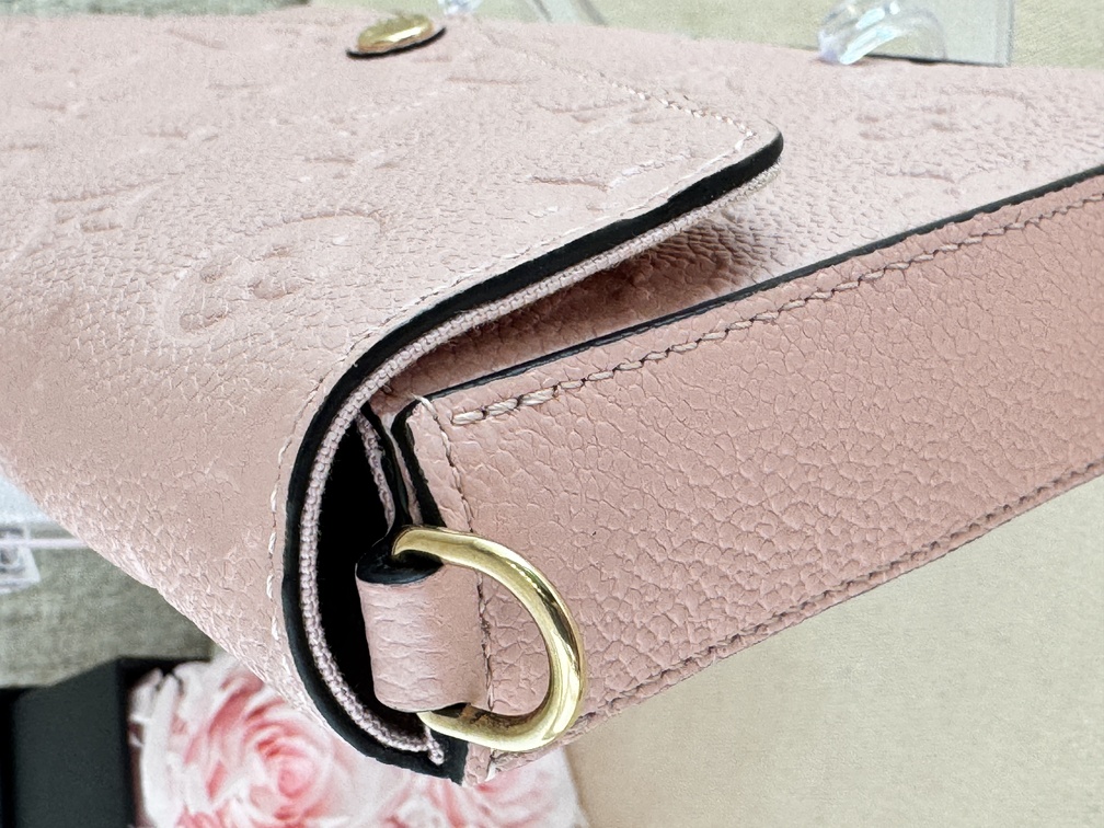 Felicie Pochette Empreinte Rose Poudre