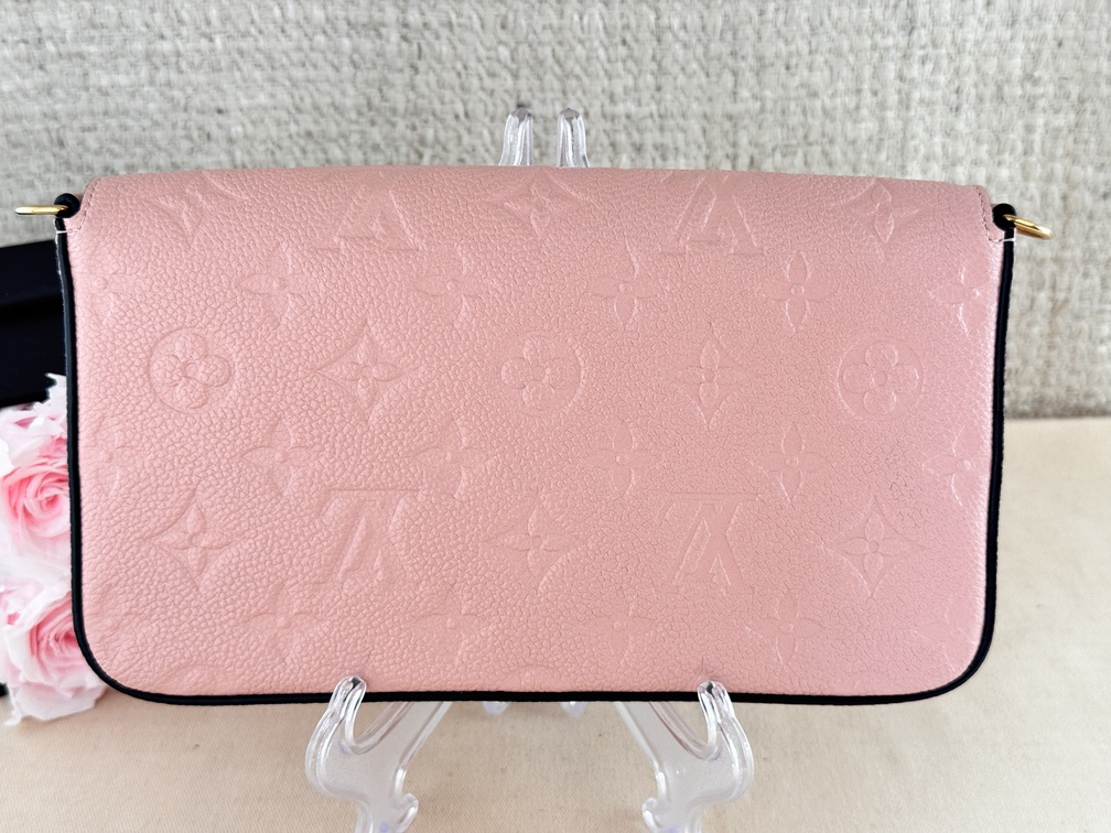 Felicie Pochette Empreinte Rose Poudre