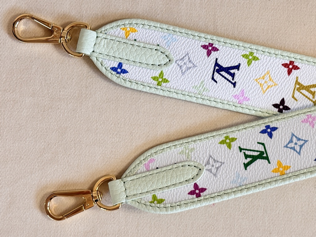 Bandouliere Gurt Multicolor weiss / mint