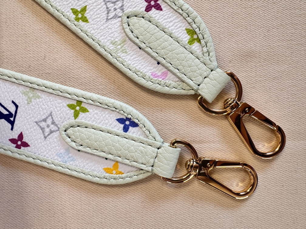 Bandouliere Gurt Multicolor weiss / mint