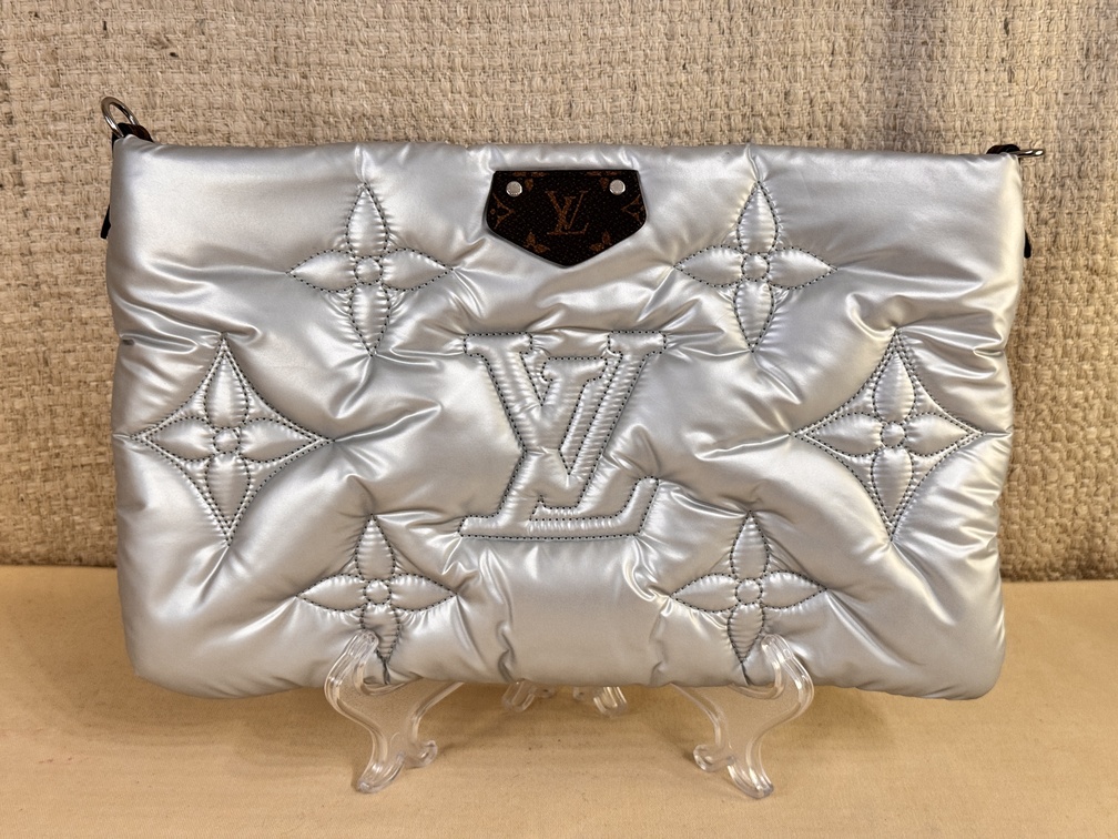 Pochette PILLOW groß silber