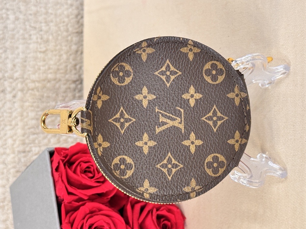 Round coin Münztäschchen Monogram