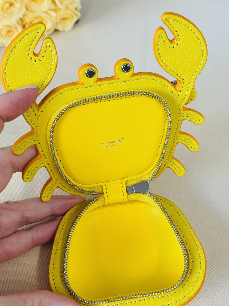 Taschenschmuck bagcharm Krabbe gelb