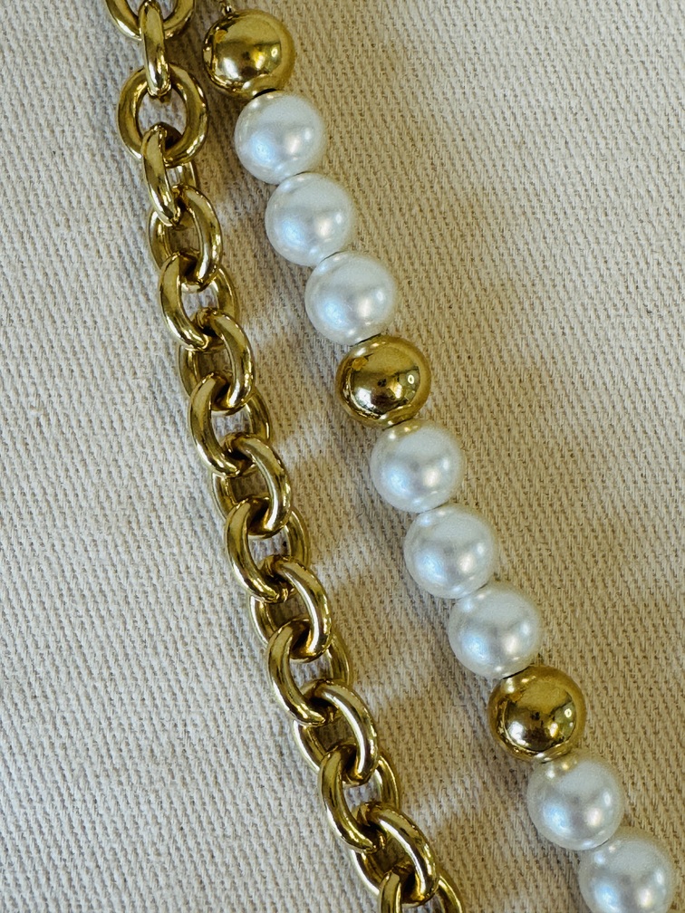 Taschenschmuck Taschenkette Pearls