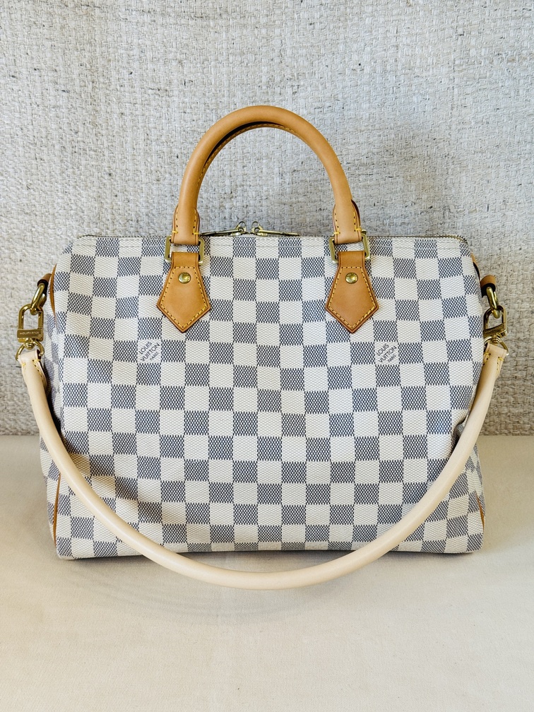 Speedy 30 Bandouliere Damier Azur