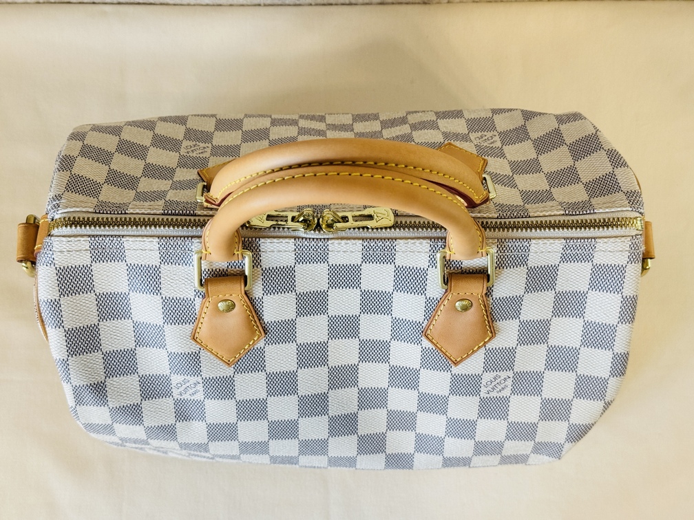 Speedy 30 Bandouliere Damier Azur