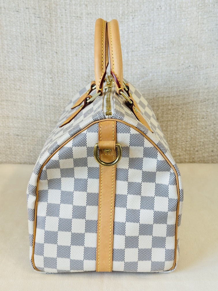 Speedy 30 Bandouliere Damier Azur
