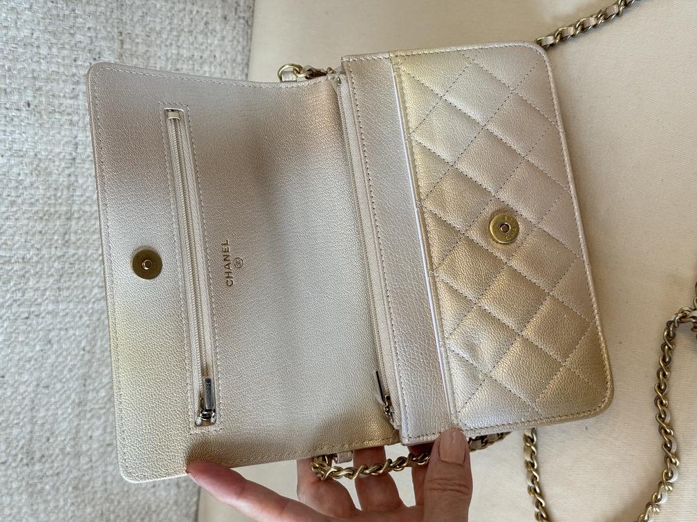 CHANEL Wallet on chain Ombre beige