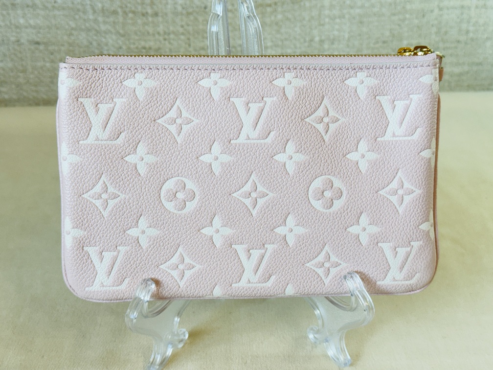 Double Zip Empreinte Rose