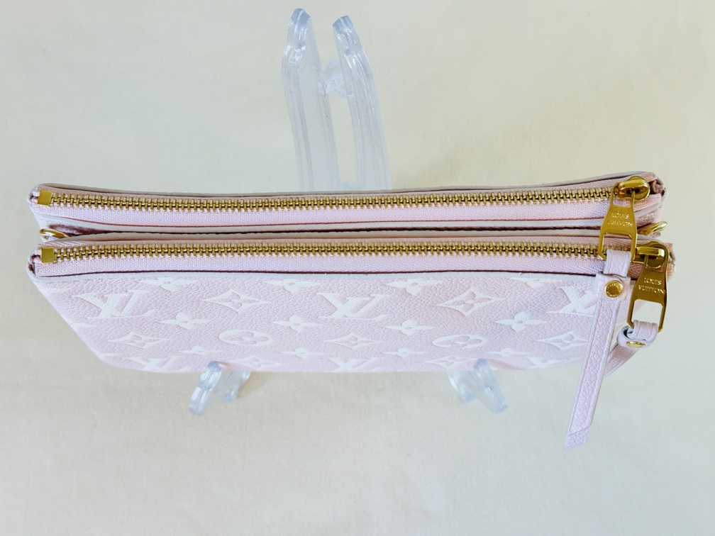 Double Zip Empreinte Rose