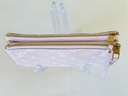 Double Zip Empreinte Rose