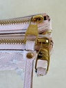 Double Zip Empreinte Rose