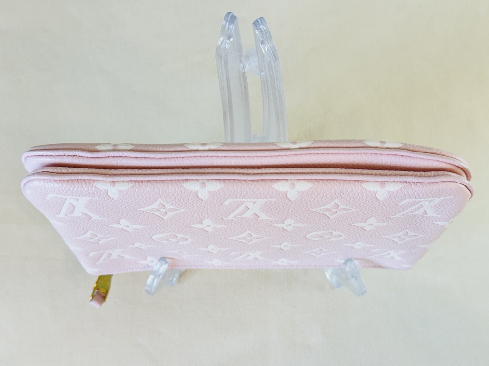 Double Zip Empreinte Rose