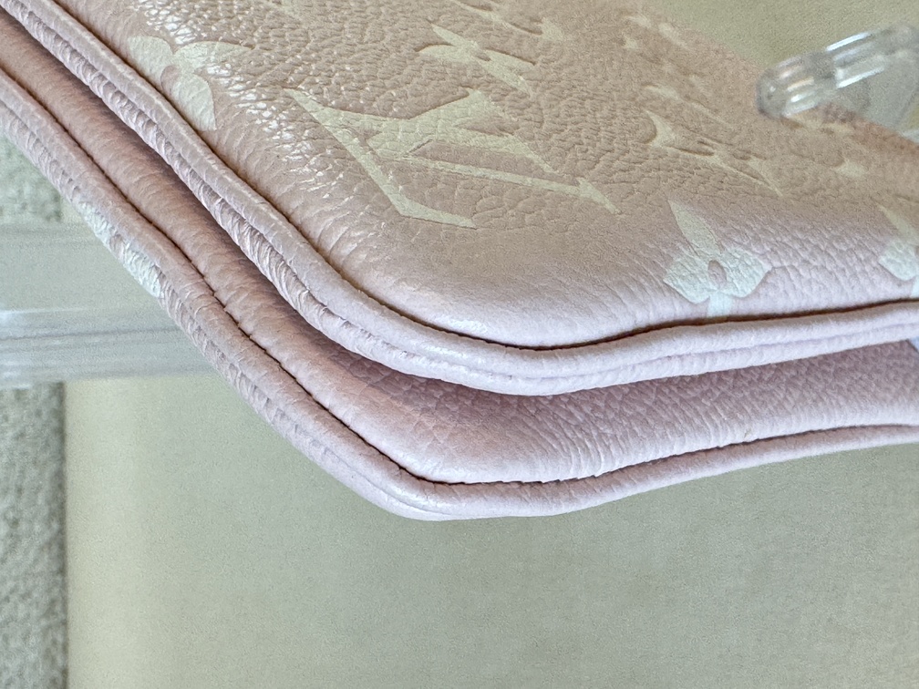 Double Zip Empreinte Rose