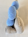 Taschenschmuck Vivienne Crochet blau