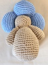 Taschenschmuck Vivienne Crochet blau