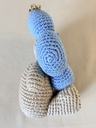 Taschenschmuck Vivienne Crochet blau