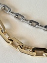 Taschenschmuck Edge gold silber